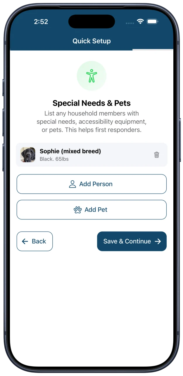 Adding a pet to a property
